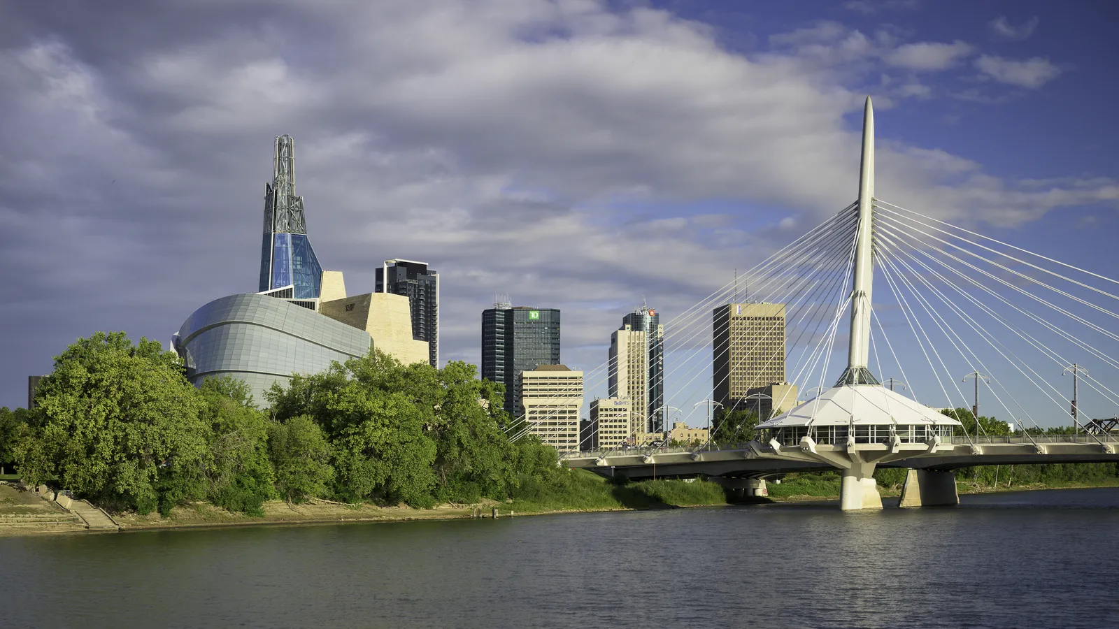 Winnipeg skyline from across the Red River